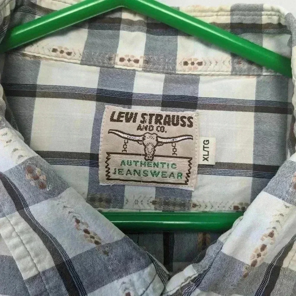 VINTAGE LEVI STRAUSS Size XL Women snap  buttom blouse short sleeves - Picture 5 of 9